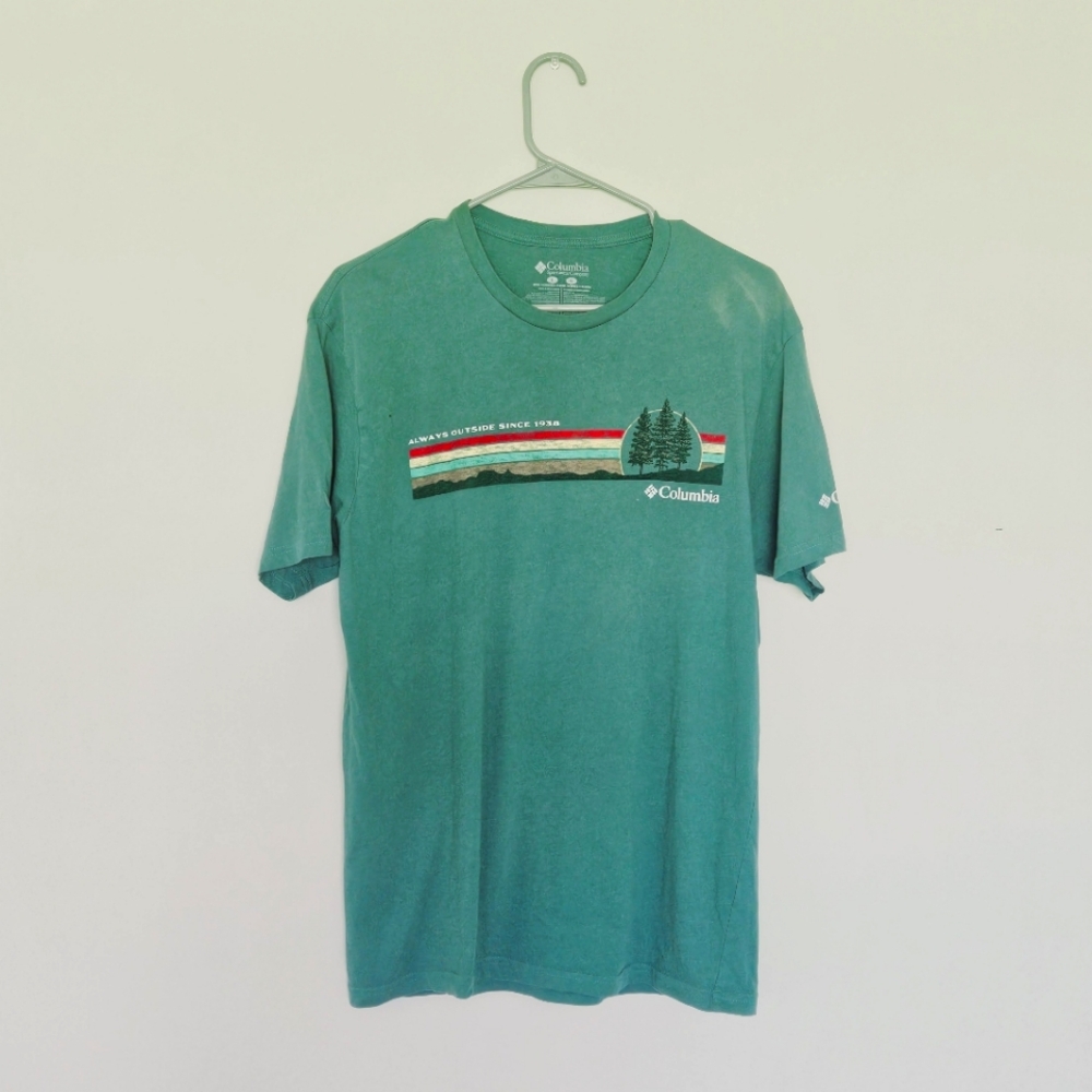 Thrifted Men's Large Columbia "Always Outside Since 1938" Graphic Shirt
